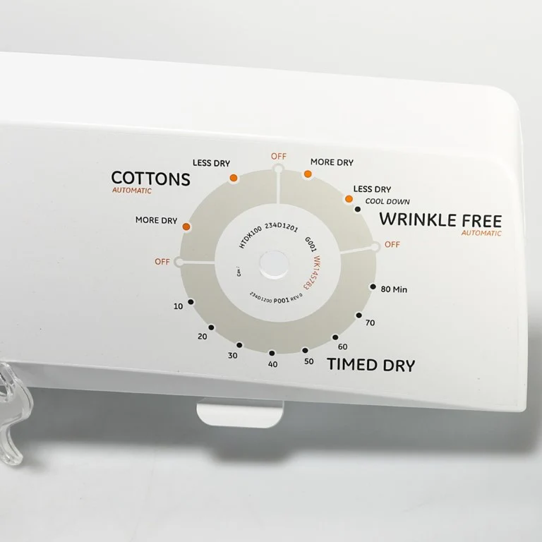 GE Dryer Backsplash Assembly (White) - WE19M1670