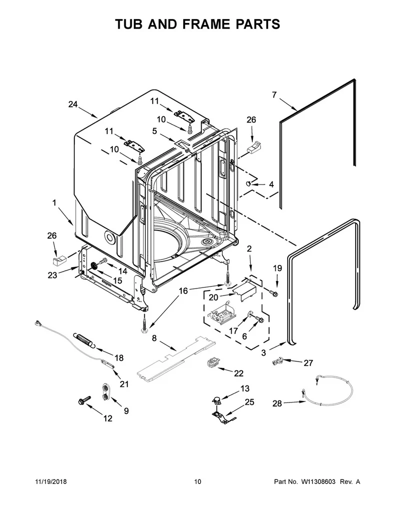 Whirlpool Dishwasher High Limit Thermostat - WPW10195091, Replaces: W10195091 - Image 2